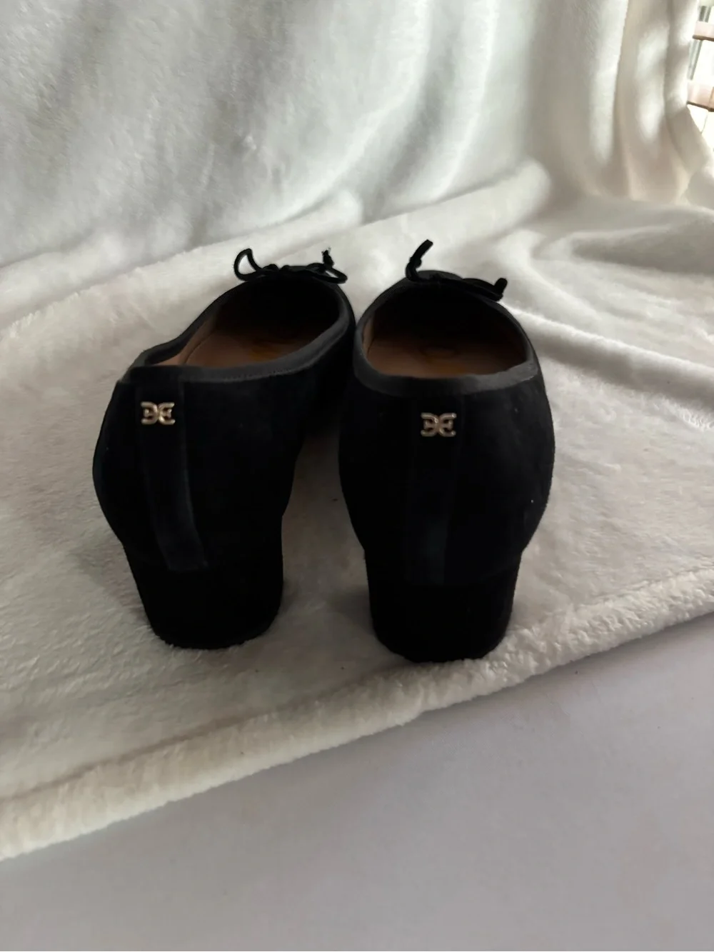 Sam Edelman Rinda Pointed Almond Toe Ballet Low Heel Pumps Black Size 10